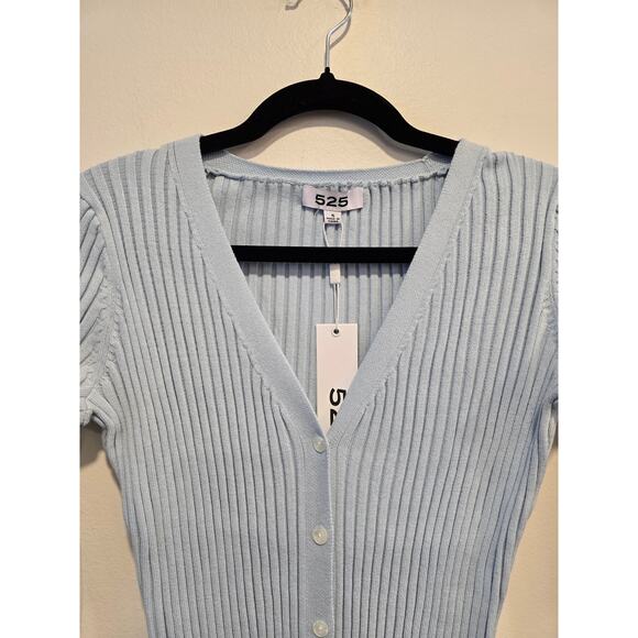 525 America Size Small Blue Ribbed Cardigan Dress NWT - Picture 4 of 8